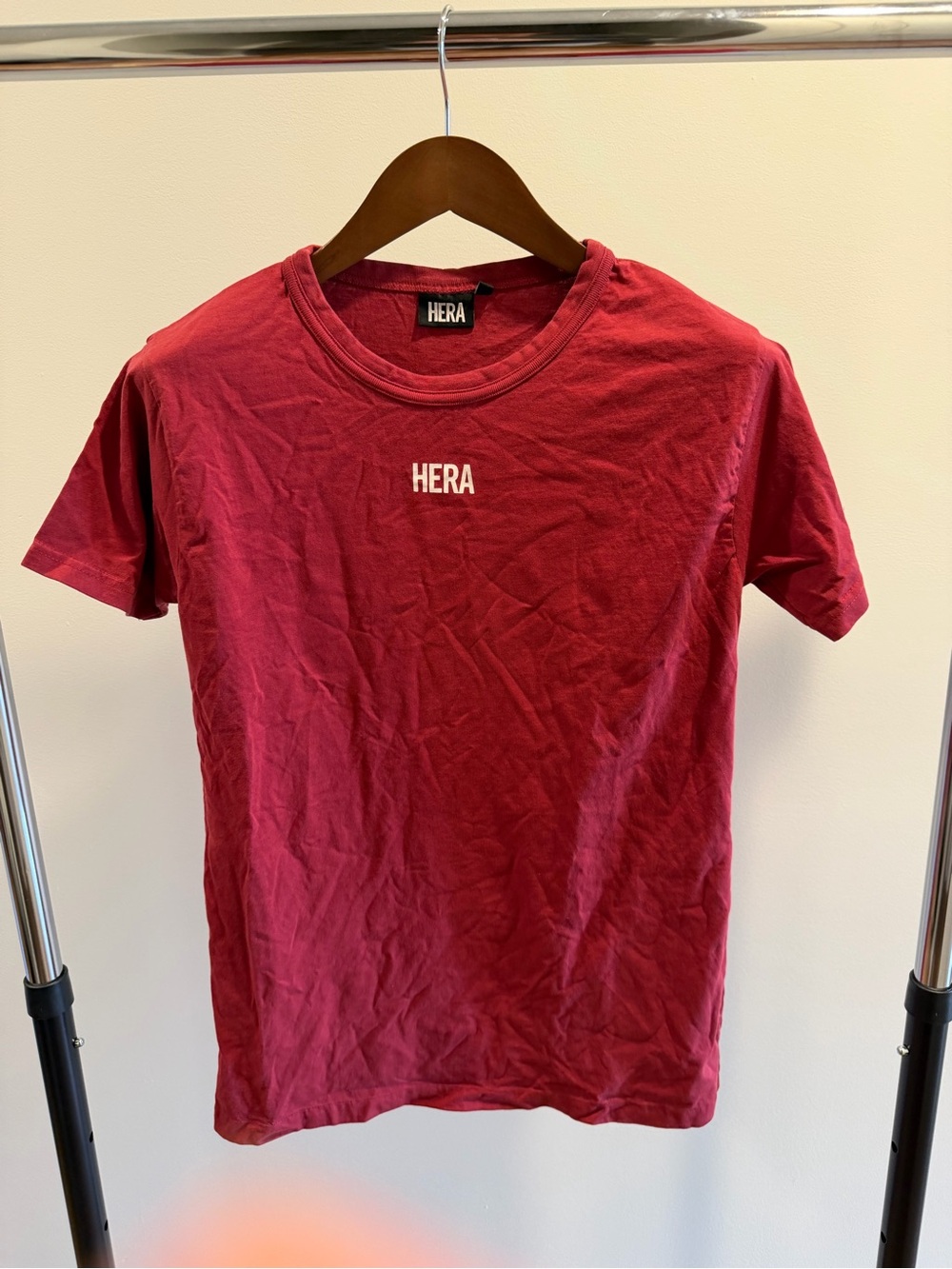 Hera Collection Men's Short Sleeve Tee in Deep Red
